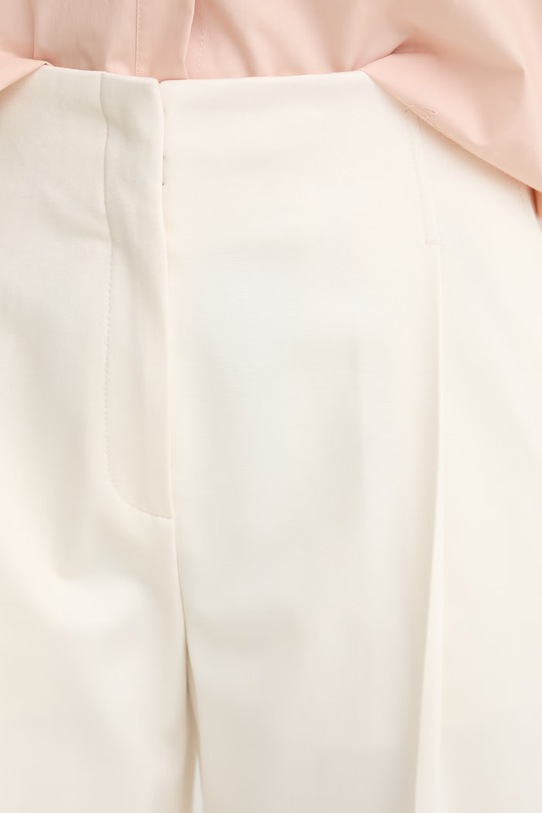 BOSS spodnie damskie z wiskozą Tulotta beżowy 50562199