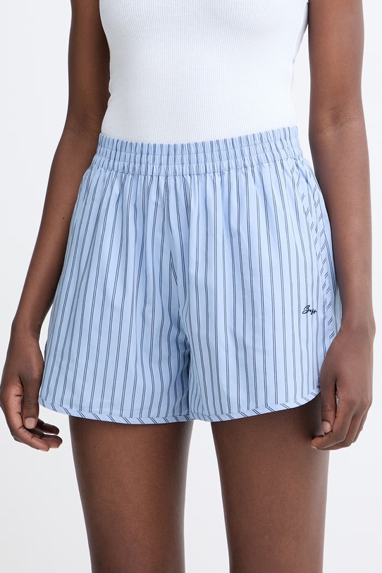 BOSS Orange szorty damskie bawełniane C Tiplyna niebieski 50559232