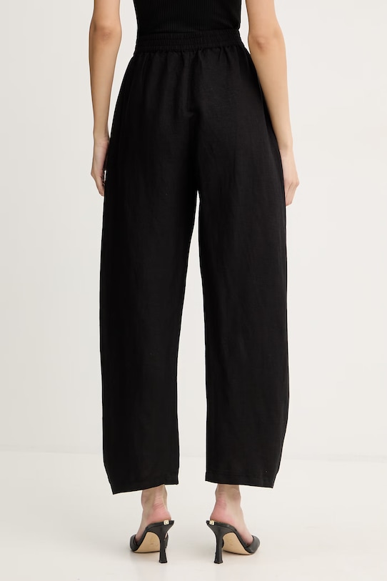 Odzież BOSS Orange spodnie z dodatkiem lnu C Talinen 50559238 czarny