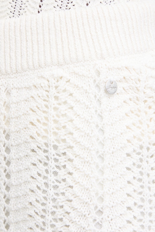 BOSS Orange kratke hlače ženske z bombažem C Forde bež 50559814