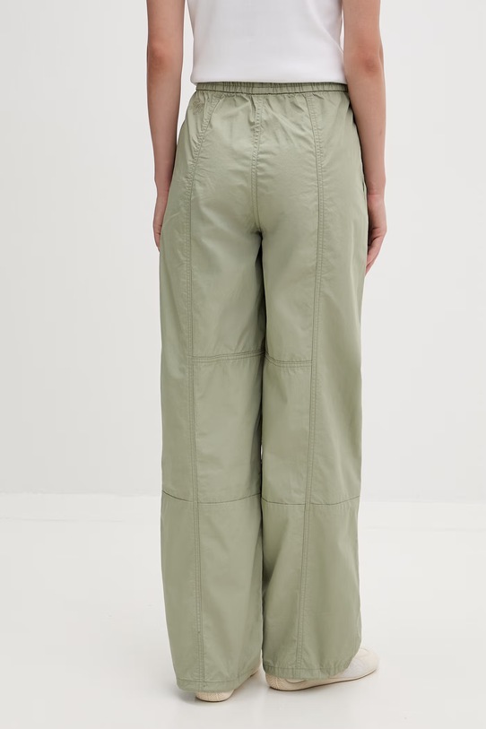 Ρούχα HUGO Blue παντελόνι parachute γυναικείο βαμβακερό 50557311 πράσινο