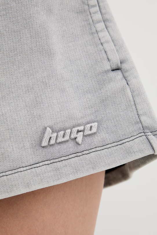 HUGO Blue szorty dresowe damskie bawełniane Norlina_B_1 szary 50559459