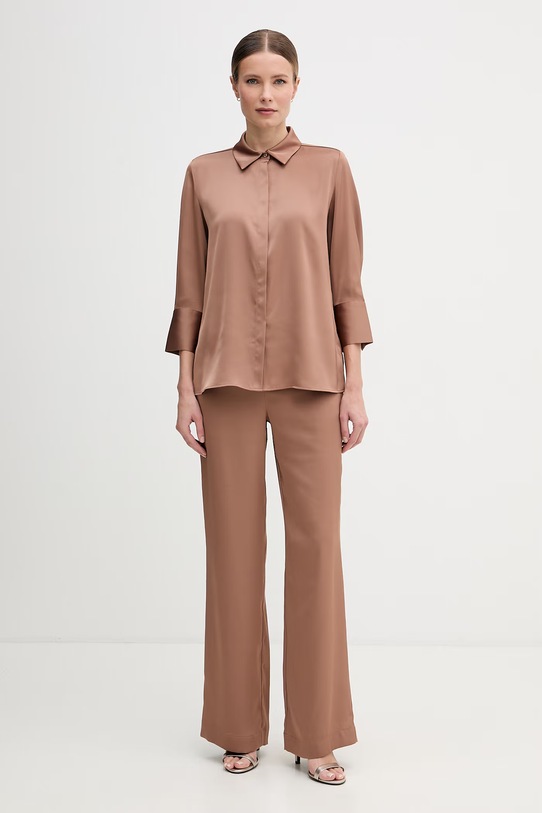 Joop! spodnie damskie 30101850 brązowy SS26