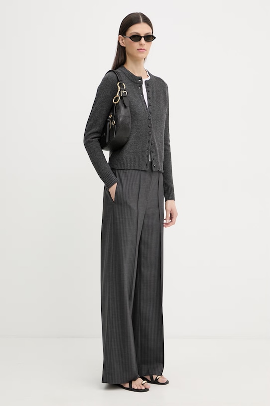 rag & bone spodnie garniturowe damskie wełniane Irina RA1R25H7MTA szary SS26