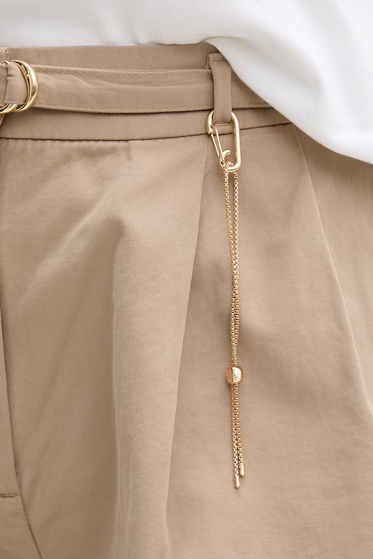 HUGO pantaloni scurți damă din bumbac Henisea-1-W bej 50561249