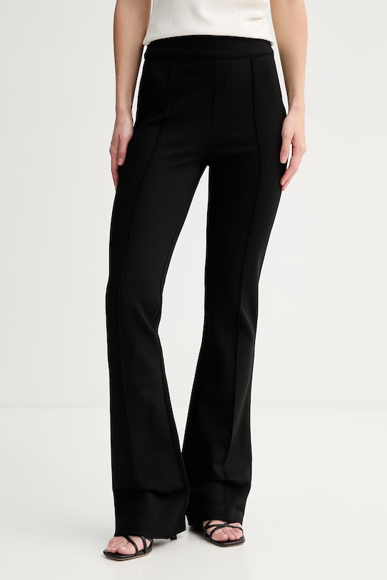 HUGO spodnie wide leg damskie z wiskozy Nolphine czarny 50557484