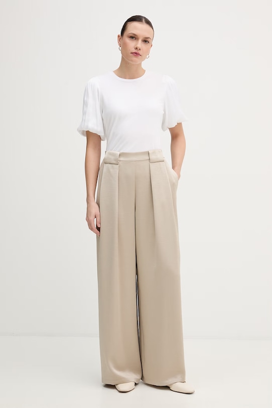 Dkny spodnie P6AK7E57 beżowy SS26