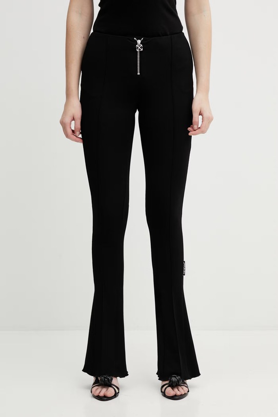 Off-White spodnie Heavy dzianina czarny 2CA19AS26JER001