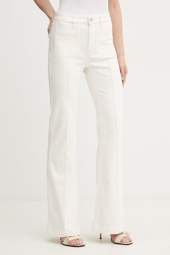 MUNTHE jeansy flare damskie BELLANOR beżowy 261143326103