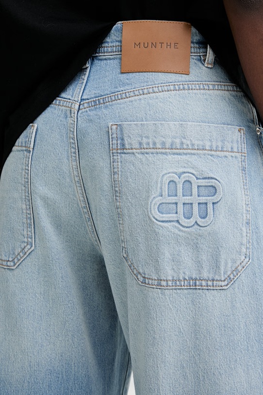 MUNTHE jeansy BODHI niebieski 261143726106
