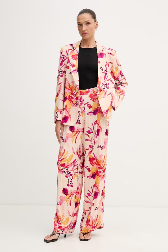 Lola Casademunt nohavice dámske z viskózy MS2614027 béžová SS26