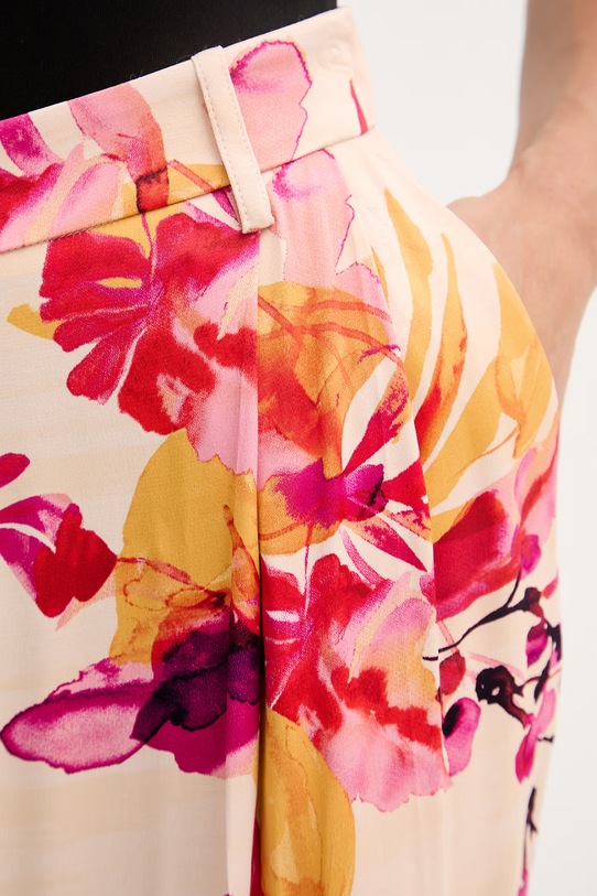 Lola Casademunt nohavice dámske z viskózy béžová MS2614027