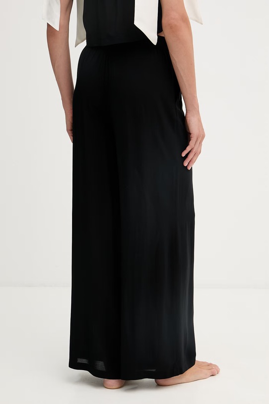 Odzież Karl Lagerfeld spodnie damskie z wiskozy B2W46037 czarny