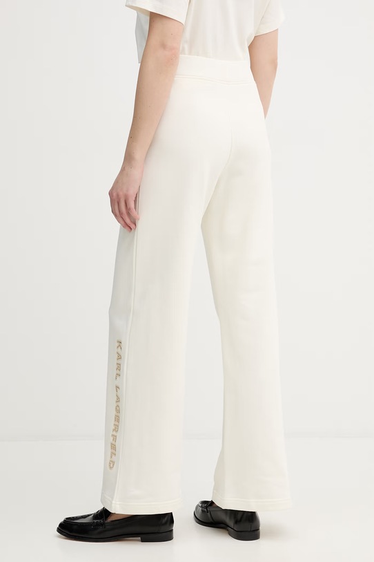 Oblečení Karl Lagerfeld kalhoty ženské bavlněné B2W10036 béžová