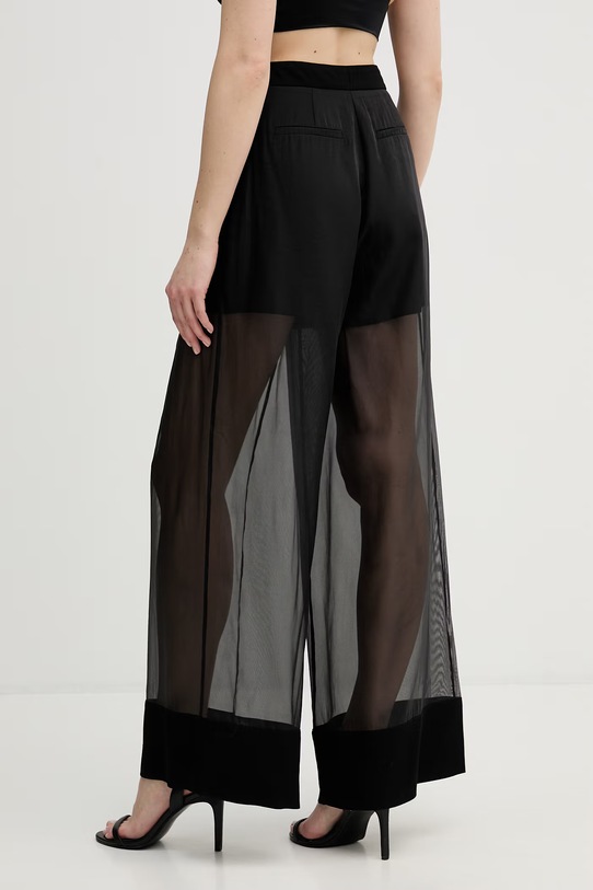 Oblečení Karl Lagerfeld kalhoty ženské s viskózou B2W10010 černá