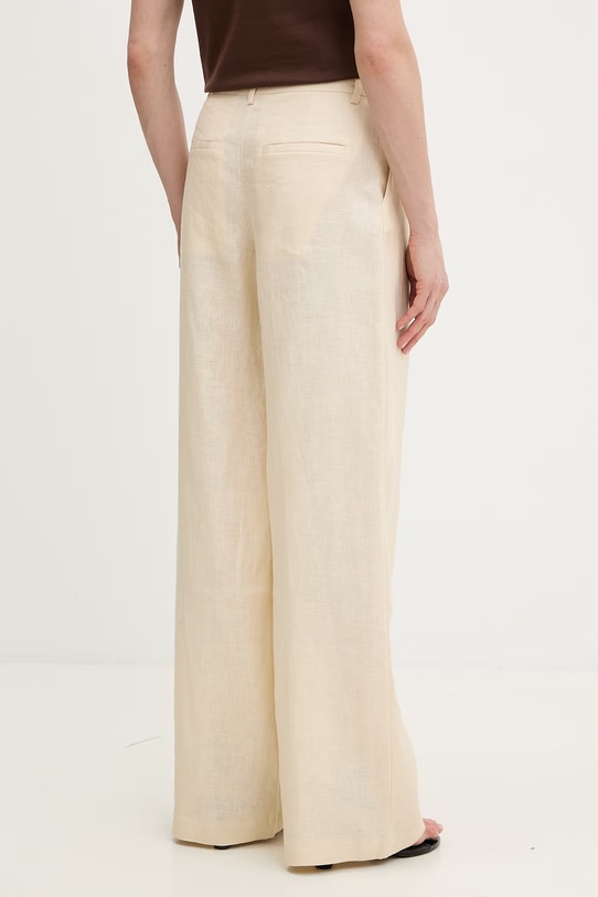 Odzież Bardot spodnie lniane 60311PB beżowy