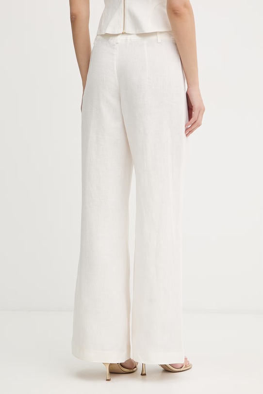 Odzież Bardot spodnie damskie lniane 60376PB beżowy