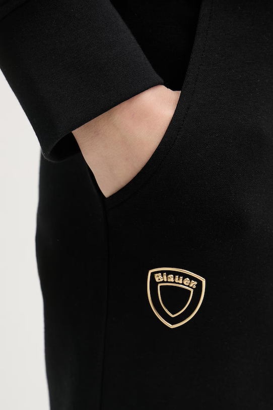 Blauer spodnie dresowe damskie z bawełną MADISON czarny BLDP01059