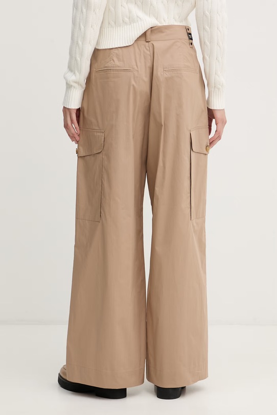 Odzież Blauer spodnie cargo damskie bawełniane CARYLL BLDP04500 beżowy