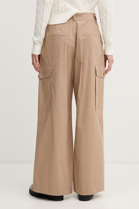 Odzież Blauer spodnie cargo damskie bawełniane CARYLL BLDP04500 beżowy