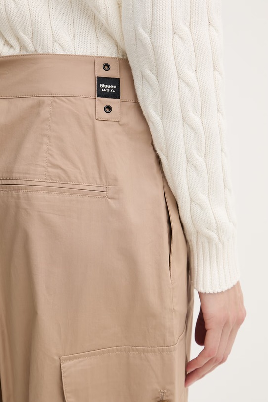 Blauer spodnie cargo damskie bawełniane CARYLL beżowy BLDP04500
