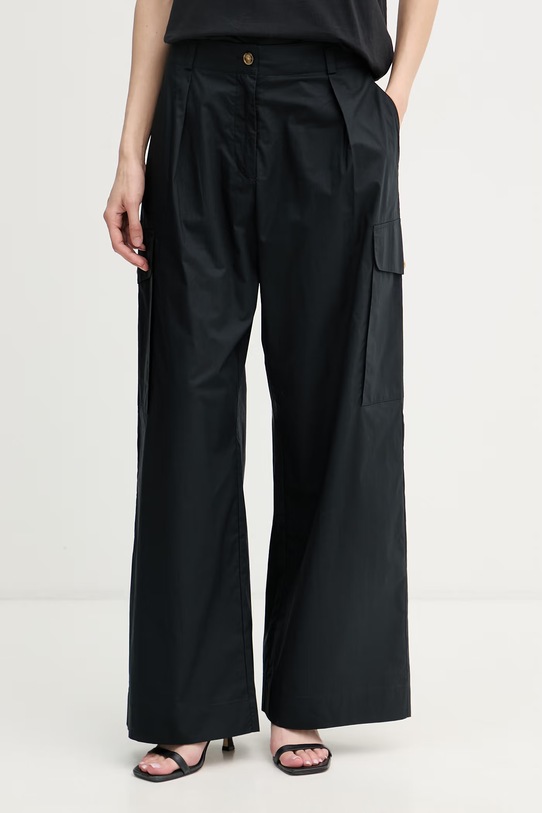 Blauer spodnie cargo damskie bawełniane CARYLL czarny BLDP04500