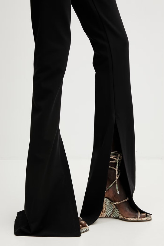 Rick Owens Lilies kalhoty dámské s viskózou Carmen černá LI01F7331.JCVS