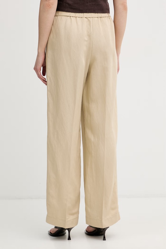 Odzież Gant spodnie damskie z lnem 4150381 beżowy