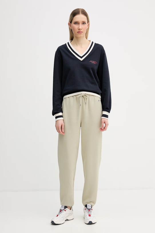 Gant spodnie dresowe damskie bawełniane 4200500 zielony SS26