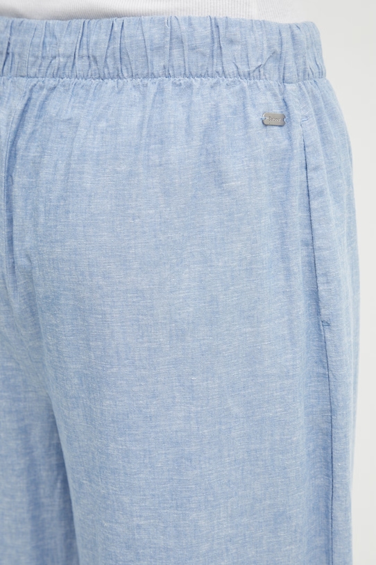 Barbour LTR0418BL39 kalhoty se lnem dámské modrá LTR0418BL39