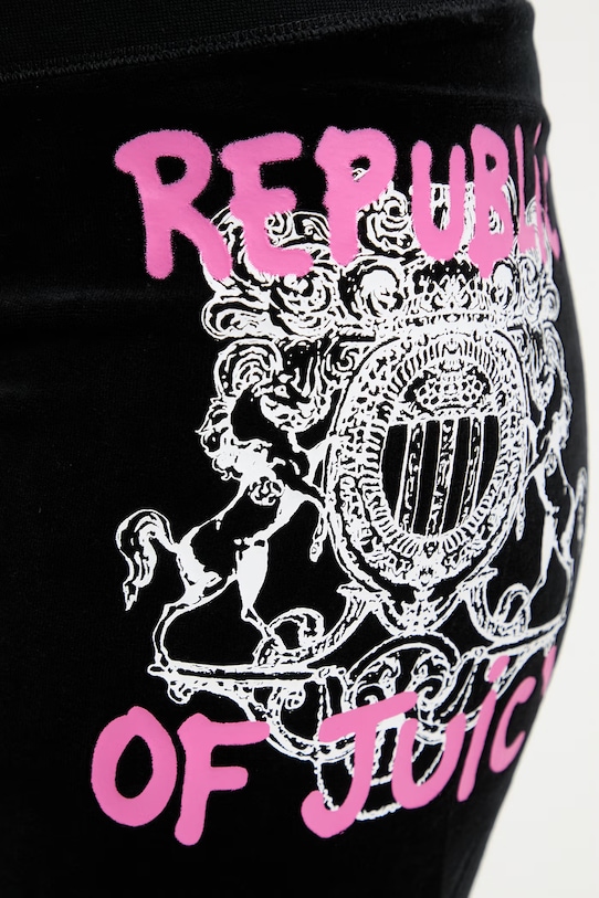 Juicy Couture spodnie dresowe damskie REPUBLIC PANT czarny JCNBJ126466