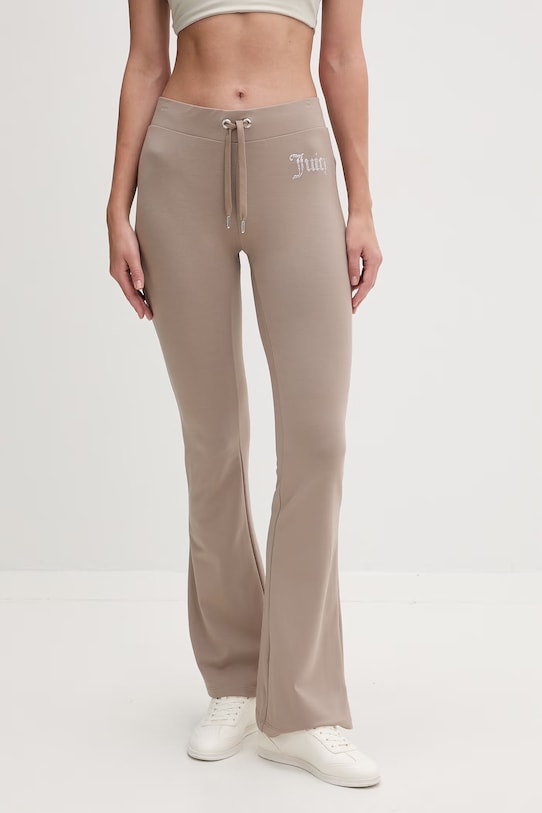 Juicy Couture spodnie dresowe damskie z bawełną APOLLO brązowy JCWBJ126309