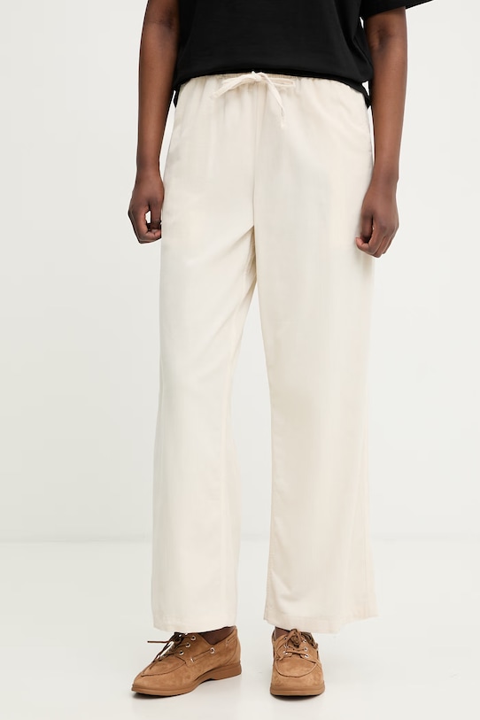 Rip Curl ravne hlače ženske samtene KEEPSAKES WASHED bež 057WPA