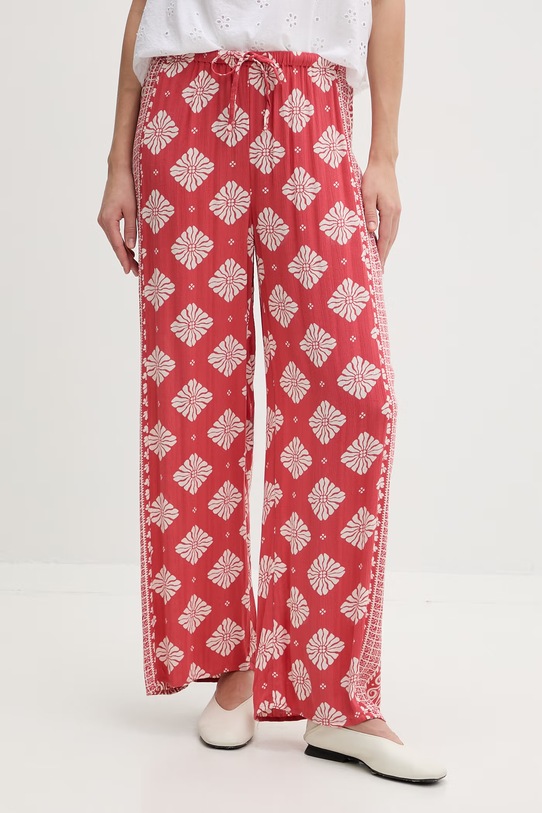 Rip Curl pantaloni feminini din vâscoză VENTURA WIDE rosu 05WWPA