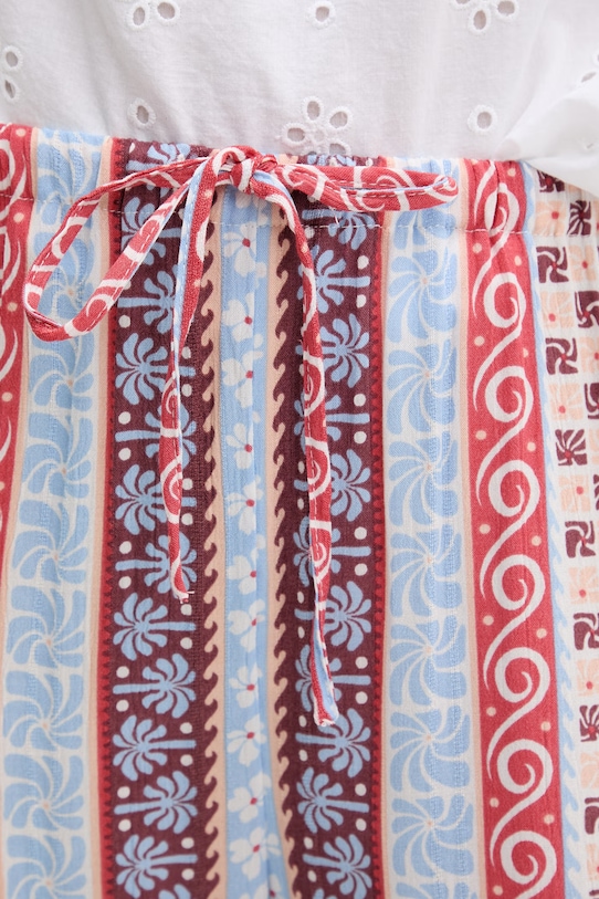 Rip Curl nohavice dámske z viskózy VENTURA WIDE modrá 05WWPA