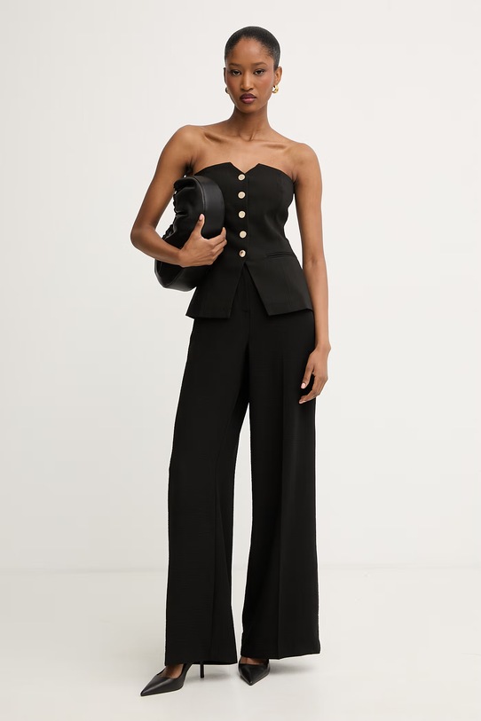 Morgan spodnie damskie PANOU.F czarny SS26