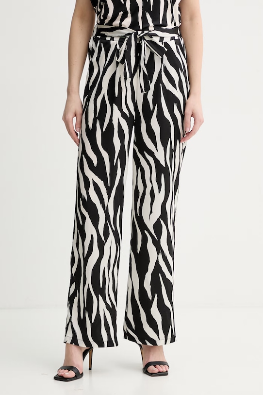 Morgan spodnie palazzo damskie czarny PCLAMY