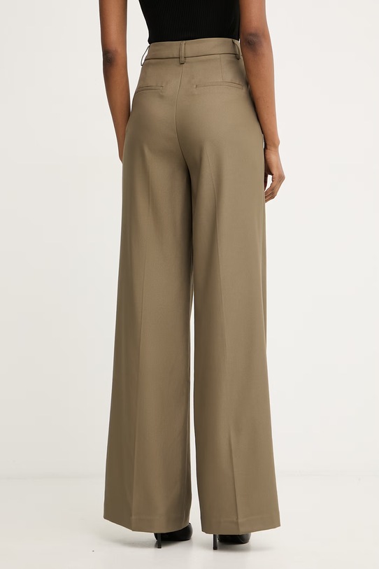 Odzież Morgan spodnie garniturowe damskie z wiskozą PFIDI.F zielony