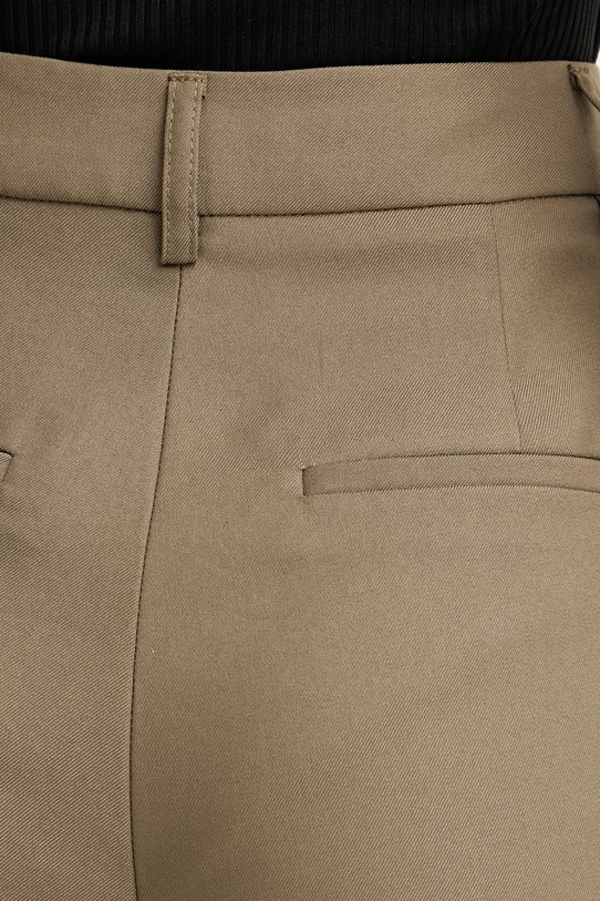 Morgan spodnie garniturowe damskie z wiskozą zielony PFIDI.F