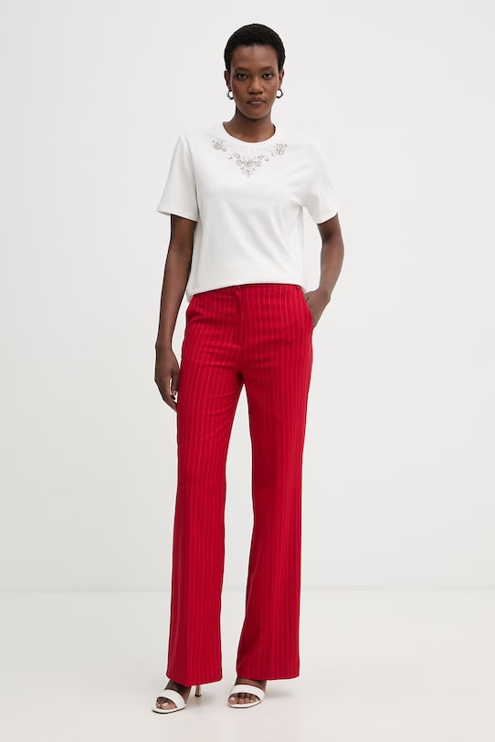 Morgan spodnie straight damskie 261.PLOVE.F czerwony SS26