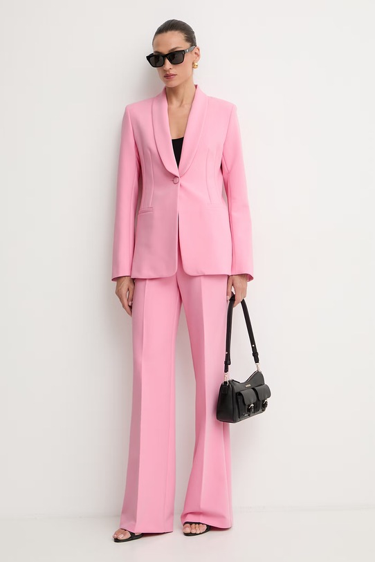 Morgan spodnie garniturowe damskie PMAKI.F różowy SS26