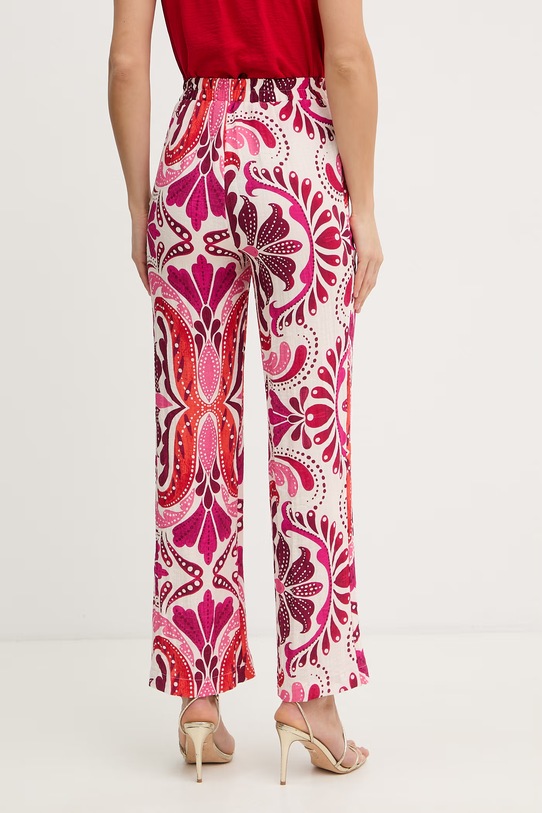 Odzież Morgan spodnie damskie z wiskozą PMARIA różowy