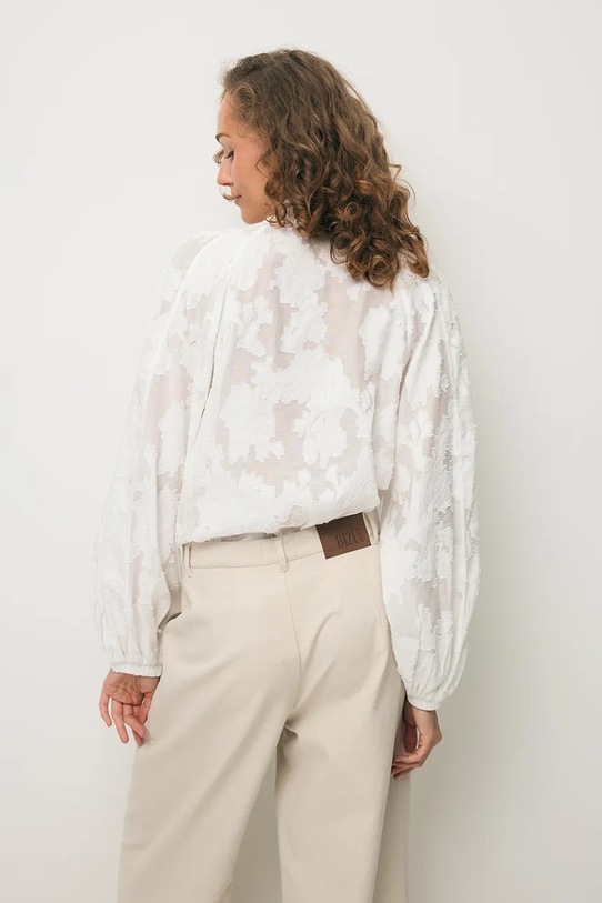 BIZUU spodnie palazzo damskie z bawełną NELLA beżowy NELLA.BEZOWY