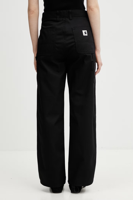 Odzież Carhartt WIP W' Titan Double Knee Pant spodnie straight bawełniane damskie I036515.8901 czarny