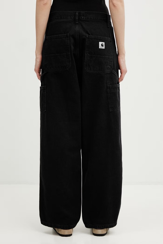 Odjeća Carhartt WIP W' Jens Pant ženske široke traperice I036599.106 crna