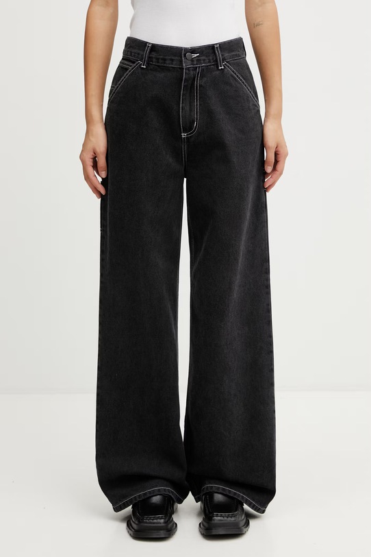 Carhartt WIP W' Jens Pant jeansy relaxed fit damskie czarny I036599.8906