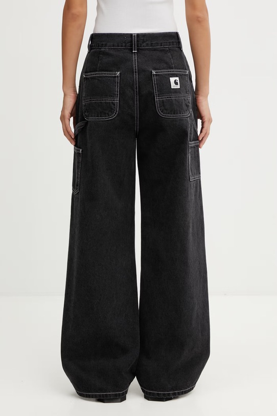 Odzież Carhartt WIP W' Jens Pant jeansy relaxed fit damskie I036599.8906 czarny