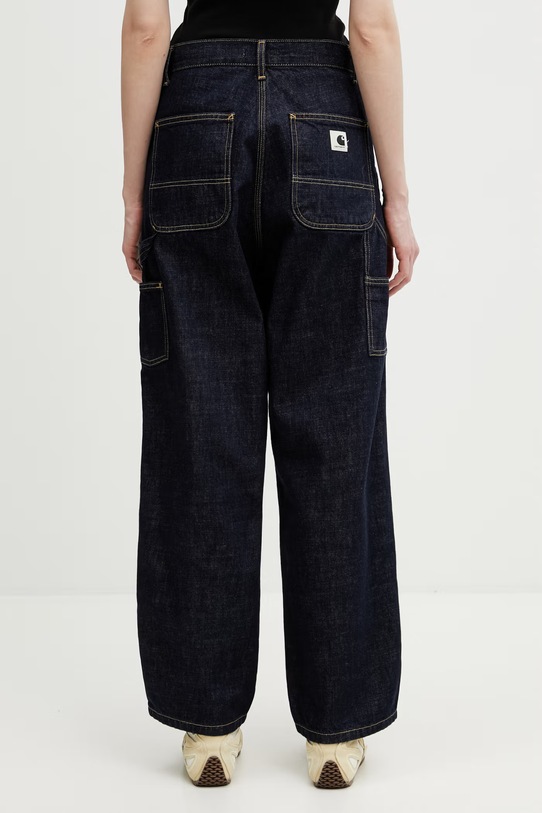 Odzież Carhartt WIP W' Brandon Double Knee Pant jeansy loose damskie I034462.102 niebieski