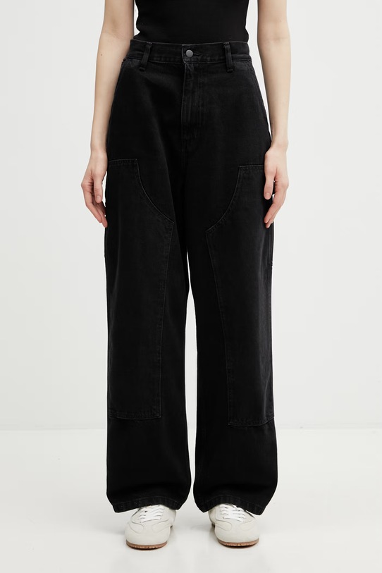 Carhartt WIP W' Brandon Double Knee Pant jeansy loose damskie czarny I034462.8906
