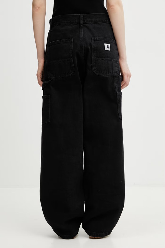 Odzież Carhartt WIP W' Brandon Double Knee Pant jeansy loose damskie I034462.8906 czarny